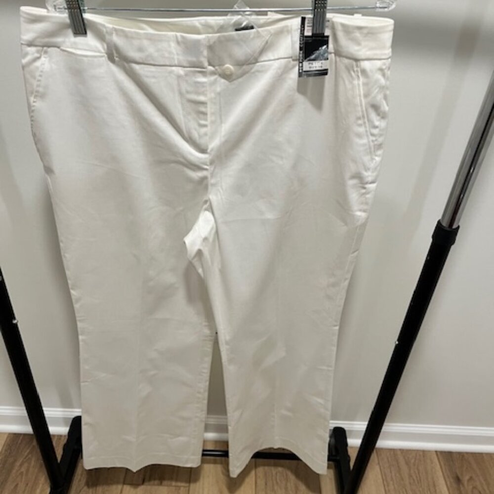 White Flare-Leg Beekman Street Pants
